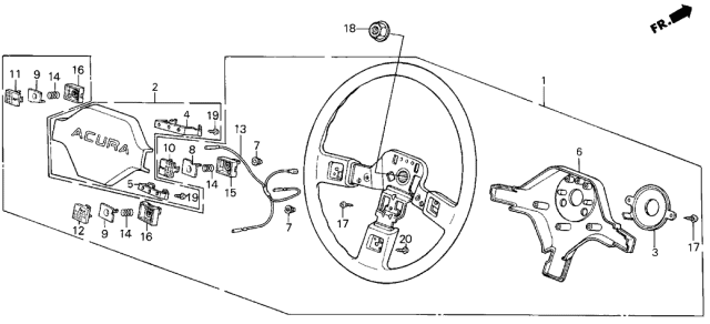 1987 Acura Integra Cord, Horn (Nippon Purasuto) Diagram for 53164-SD2-A02