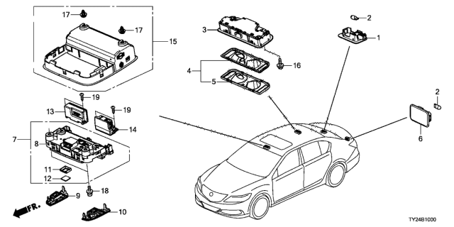 2014 Acura RLX Interior Light Diagram