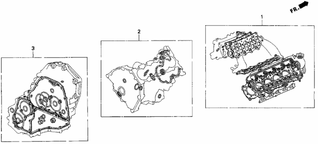 1996 Acura TL Gasket Kit, Cylinder Head Diagram for 06110-P1R-010