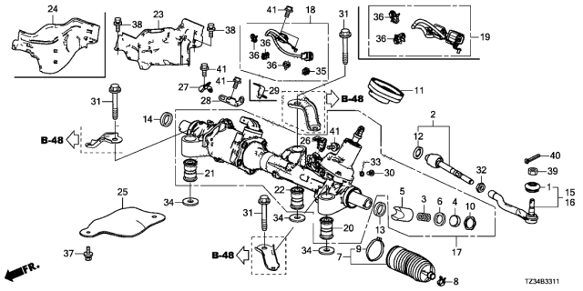 2018 Acura TLX P.S. Gear Box (EPS) Diagram