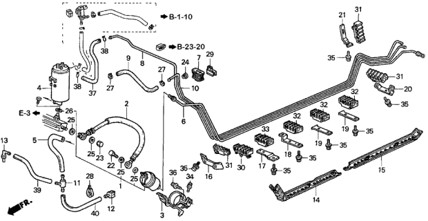 1997 Acura CL Hose, Pressure Regulator Return (Plumley) Diagram for 17723-SV1-A02