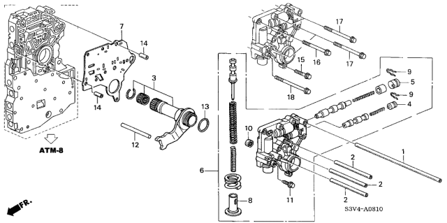 2001 Acura MDX Shaft Assembly, Stator Diagram for 25155-PGH-000