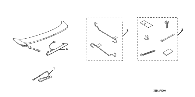 2008 Acura TSX Wing Spoiler Diagram