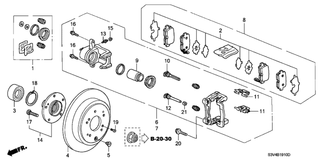 2006 Acura MDX Rear Brake Diagram