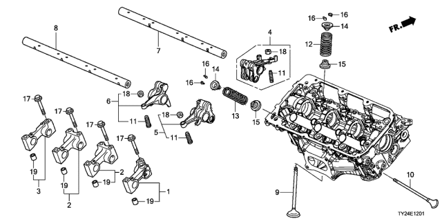 2017 Acura RLX Valve - Rocker Arm (Rear) Diagram