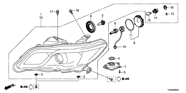 2013 Acura RDX Rubber Cover Diagram for 33126-S3V-A01