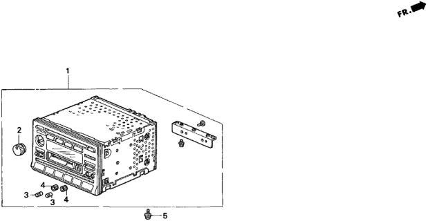 1997 Acura TL 4 Door BAS3.2 KA 4AT Auto Radio Diagram