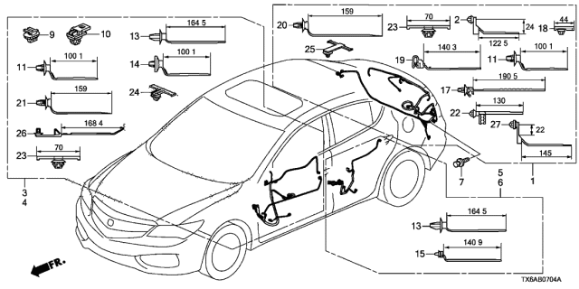 2021 Acura ILX 4 Door 24TECH (A-SPEC) KA DCT Wire Harness Diagram 5