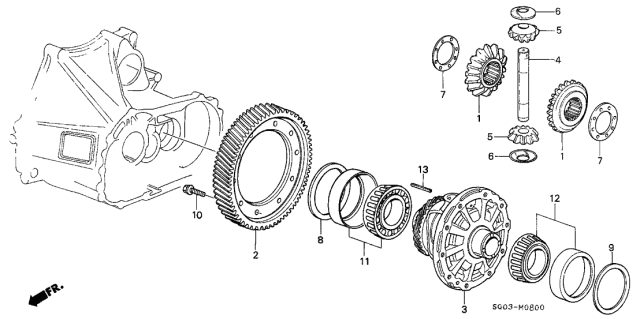 1990 Acura Legend Shim (75Mm) Diagram for 41380-PG2-A10