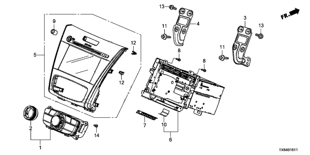 2016 Acura ILX Panel Assembly (Coo) Diagram for 39171-TX6-A52