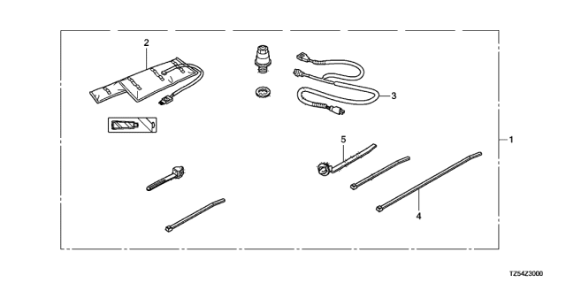 2019 Acura MDX Cord Assembly Diagram for 28170-R9T-A01