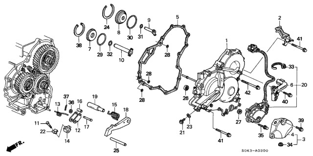 1999 Acura TL Pawl, Parking Brake Diagram for 24561-P7Z-000