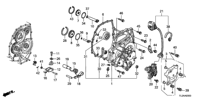 2013 Acura TSX Position Sensor Assembly Diagram for 28900-RCT-024