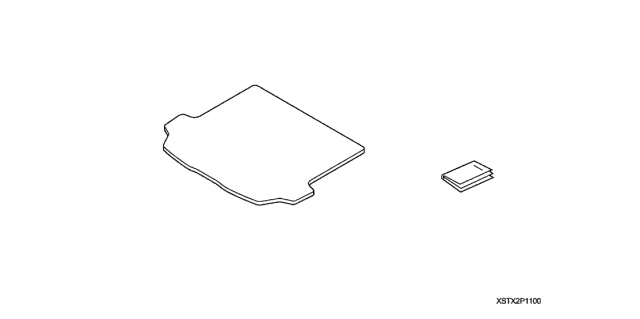 2009 Acura MDX Cargo Mat Diagram