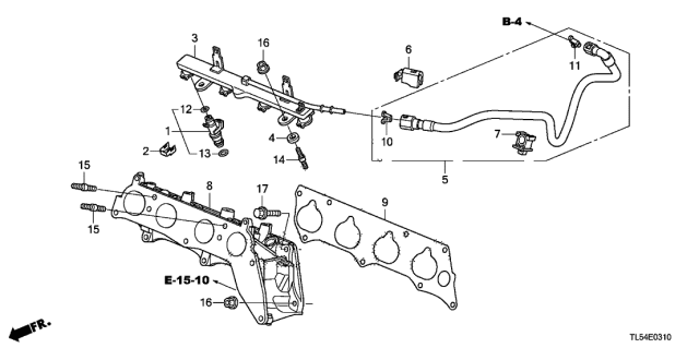 2013 Acura TSX Fuel Injector Diagram