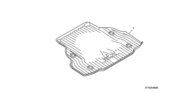 2020 Acura RLX 4 Door ADV (SH-AWD (HYBRID)) KA DCT Trunk Tray Diagram