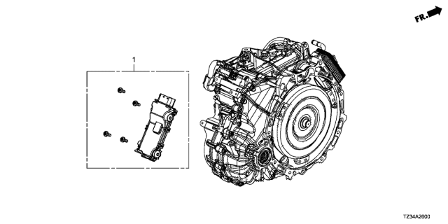 2019 Acura TLX 4 Door ADV (AWD 19INCH) KA 9AT AT Control Unit (Transmission) Diagram