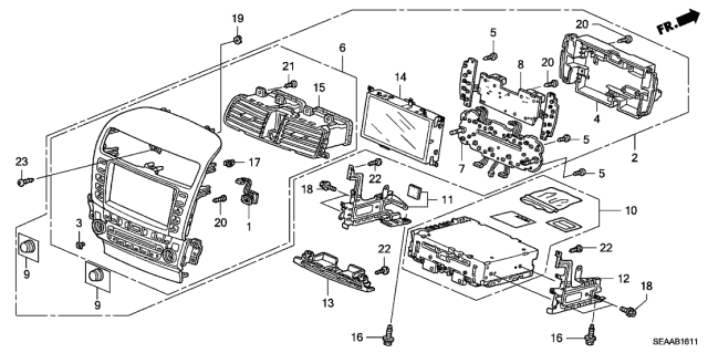 2008 Acura TSX Outlet Assembly (Graphite Black) Diagram for 77251-SEC-A02ZB