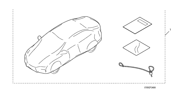2021 Acura TLX Car Cover Diagram