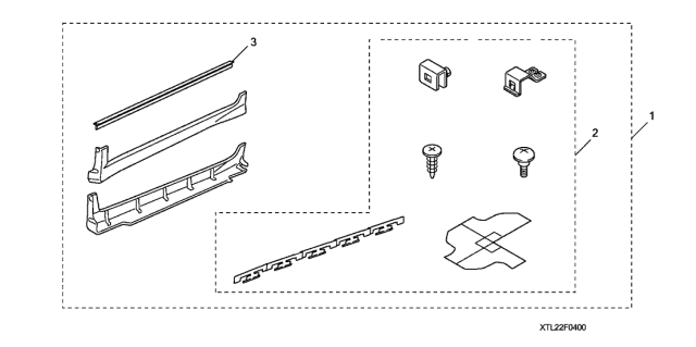 2012 Acura TSX 4 Door TSX SE KA 6MT Side Under Body Spoiler Diagram