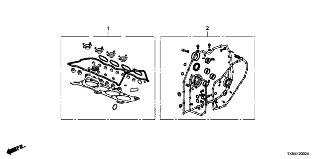 2021 Acura ILX Gasket Kit, Cylinder Head Diagram for 06110-RDF-A01