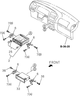 1996 Acura SLX 4 Door 4LS (PREMIUM) KA 4AT Radio Diagram