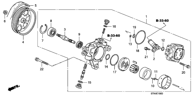 2007 Acura RDX P.S. Pump Diagram