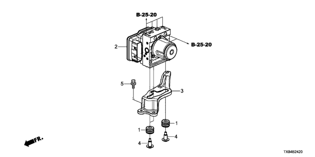 2014 Acura ILX Hybrid VSA Modulator Diagram