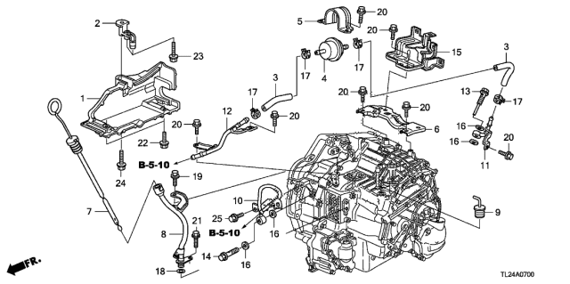 2009 Acura TSX Filter Stay A (Atf) Diagram for 25431-RAA-000