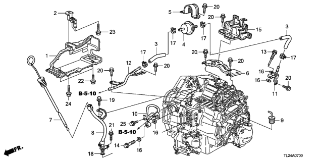 2009 Acura TSX Pipe C (Atf) Diagram for 25930-R00-000