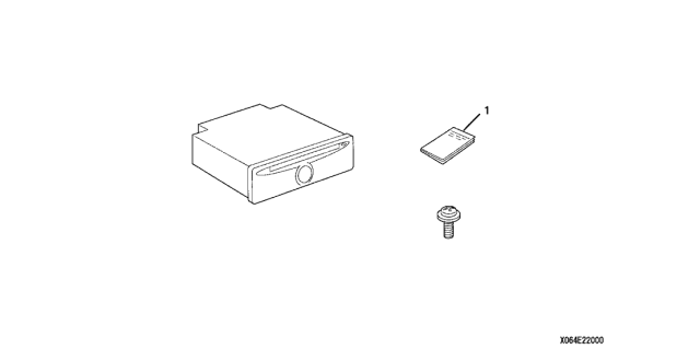 2008 Acura TSX 4 Door TSX (NAVIGATION) KA 6MT Player (MP3) Diagram