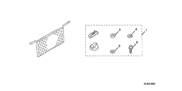 2011 Acura RL 4 Door RL-ADV KA 6AT Cargo Net Diagram