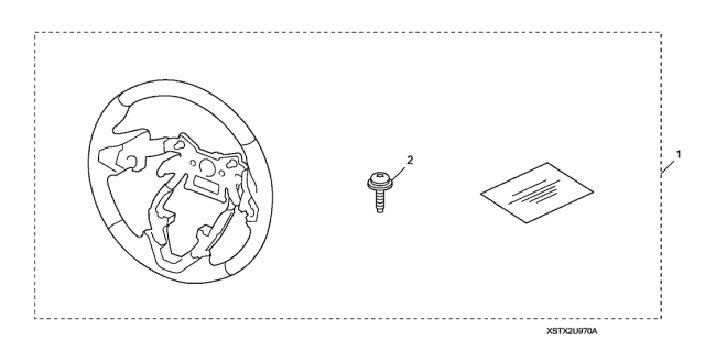 2013 Acura MDX 5 Door TECH KA 6AT Steering Wheel (Wood) Diagram