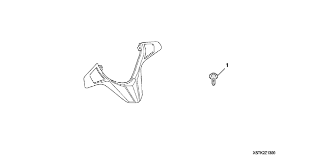 2008 Acura RDX Wood Steering Wheel Garnish Diagram