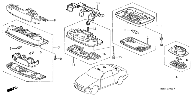 1998 Acura CL Lens (Donnelly) Diagram for 34251-SV1-A11