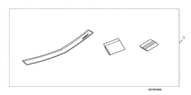 2011 Acura MDX 5 Door TECH KA 6AT Rear Bumper Applique Diagram