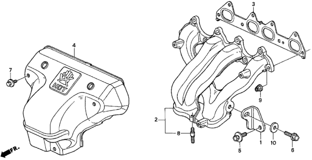 1997 Acura CL Exhaust Manifold Diagram