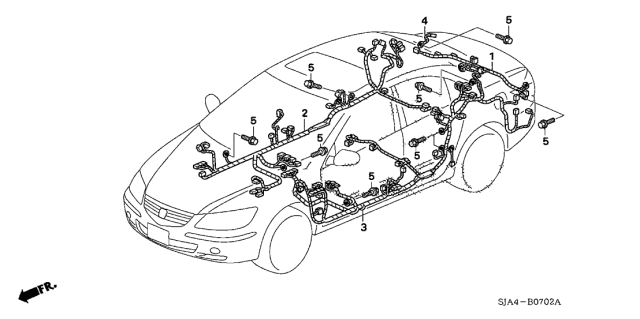 2006 Acura RL 4 Door RL (TECH) KA 5AT Wire Harness Diagram 3