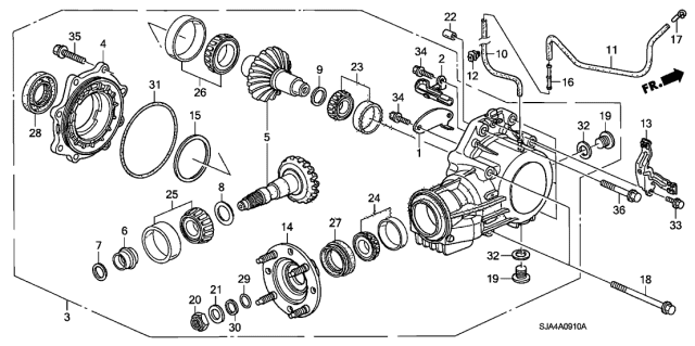 2005 Acura RL AT Transfer Diagram