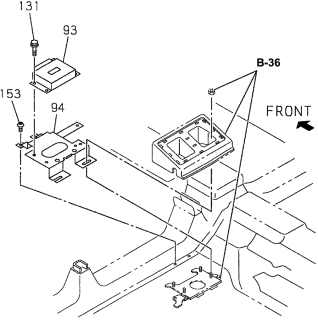 1996 Acura SLX 4 Door 4LS (PREMIUM) KA 4AT ABS Control Unit Diagram