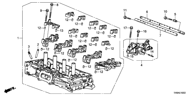 2021 Acura ILX 4 Door 24TECH (A-SPEC) KA DCT Cylinder Head Diagram
