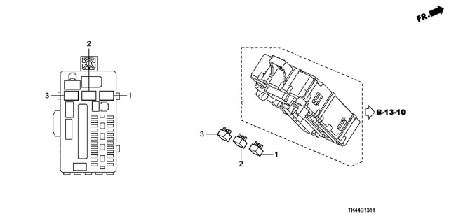 2011 Acura TL 4 Door BASE KA 5AT Control Unit - Cabin Diagram 2