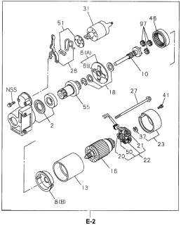 1996 Acura SLX Cover Set, Dust Engage Switch Starter Diagram for 8-97123-924-0