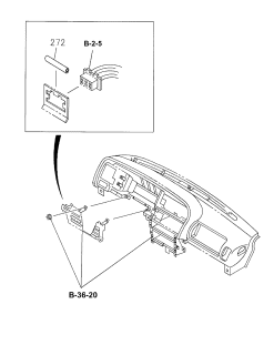 1999 Acura SLX 4 Door 4LS (PREMIUM) KL 4AT Wire Harness Protectors Diagram 2