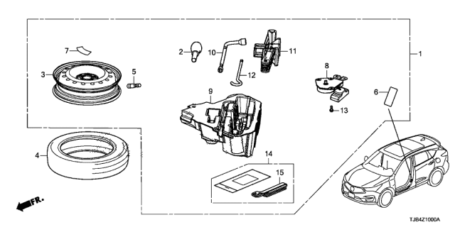 2021 Acura RDX Belt Diagram for 89365-TP6-A00