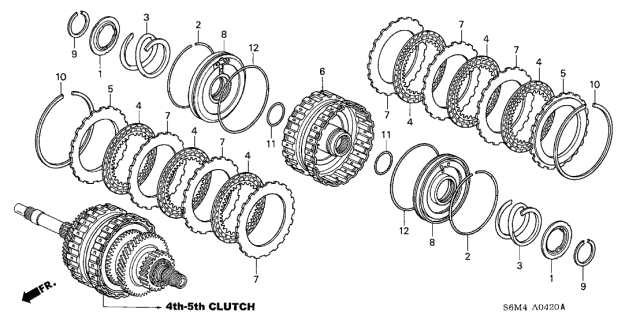 2005 Acura RSX 3 Door BASE KA 5AT AT Clutch (4TH-5TH) Diagram
