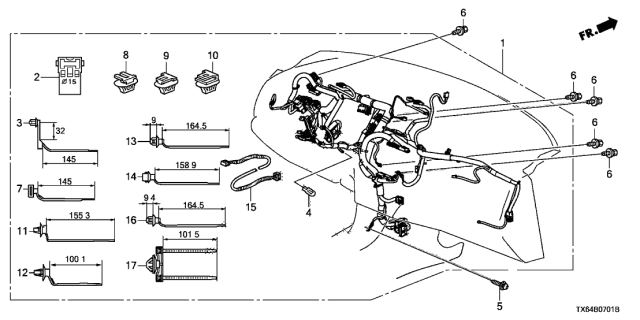 2014 Acura ILX 4 Door TECH KA 5AT Wire Harness Diagram 2