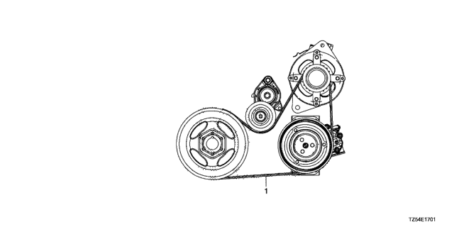 2018 Acura MDX Alternator Belt Diagram