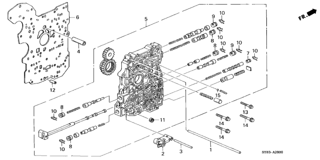 1998 Acura CL Body Assembly, Main Valve Diagram for 27000-PAX-020