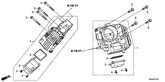 2020 Acura NSX Body A, Electronic Control Throttle (GMH0B) Diagram for 16400-58G-A01